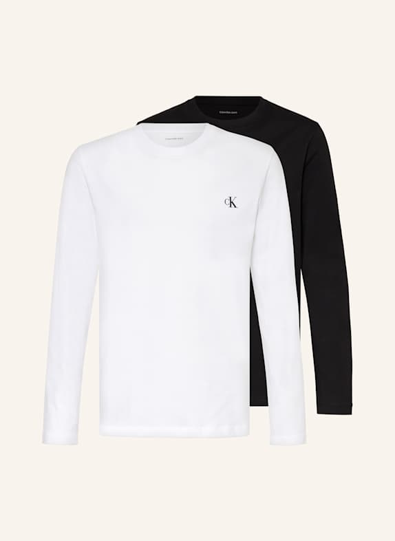 Calvin Klein 2er-Pack Longsleeves SCHWARZ/ WEISS