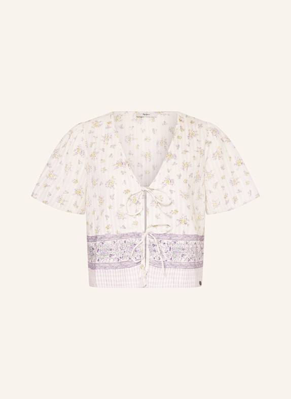 Pepe Jeans Bluzka LILIANA BIAŁY/ JASNOŻÓŁTY/ JASNOFIOLETOWY