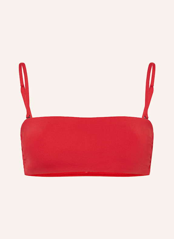 Calvin Klein Bandeau bikini top RED