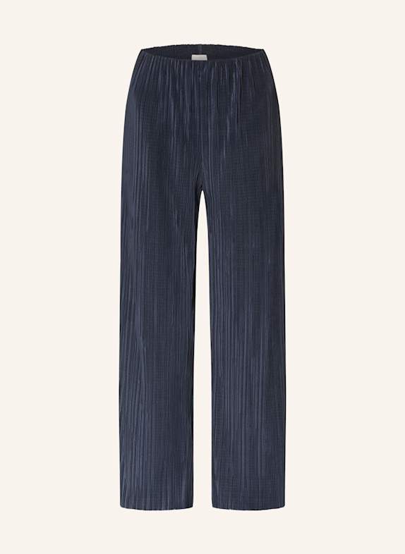Calvin Klein Marlenehose mit Plissees DUNKELBLAU