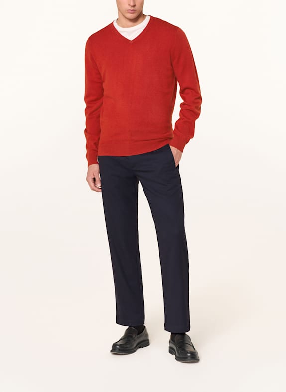 STROKESMAN'S Cashmere-Pullover ROT
