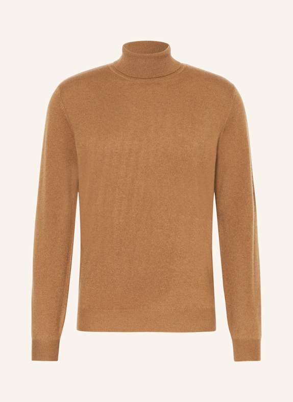 STROKESMAN'S Rollkragenpullover aus Cashmere COGNAC