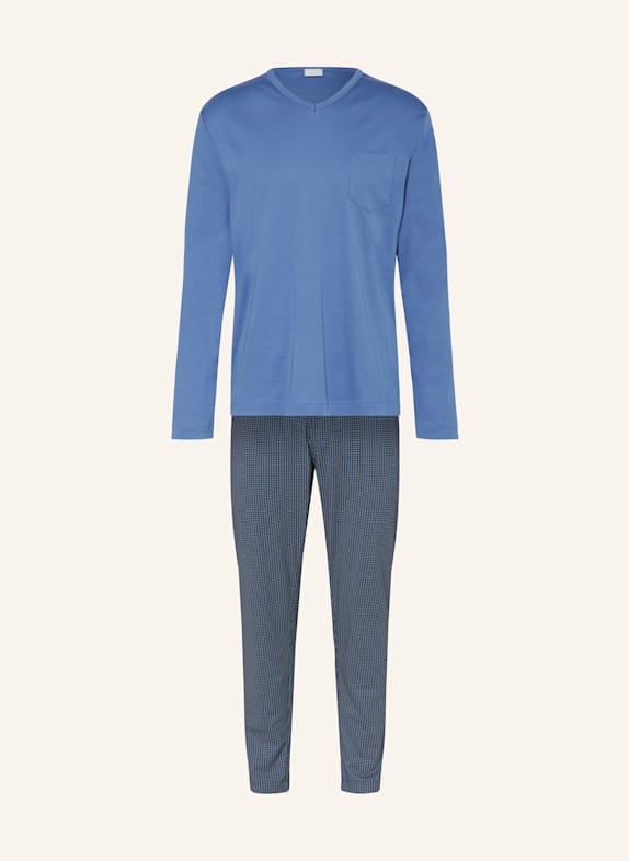 mey Schlafanzug Serie MICRO BLUE BLAU