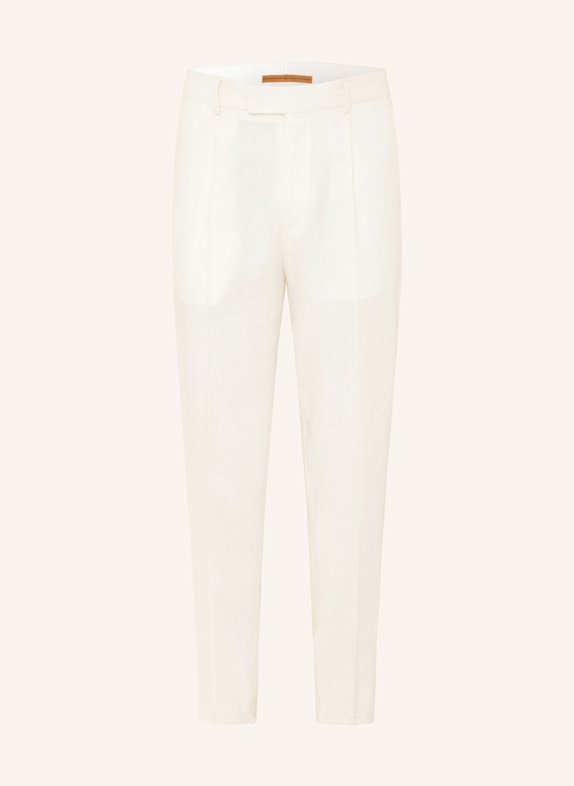 ZEGNA Suit trousers slim fit in linen ECRU