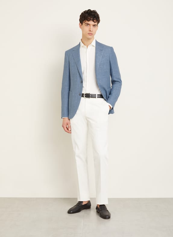 ZEGNA Slim fit linnen colbert BLAUW