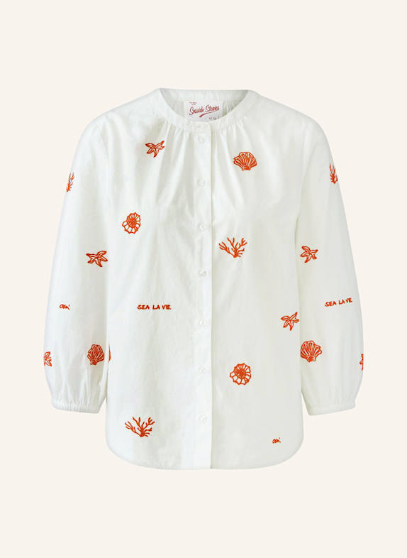 oui Bluse mit 3/4-Arm WEISS