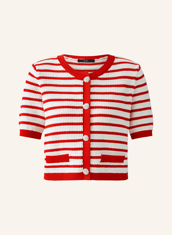 oui Cardigan RED/ WHITE