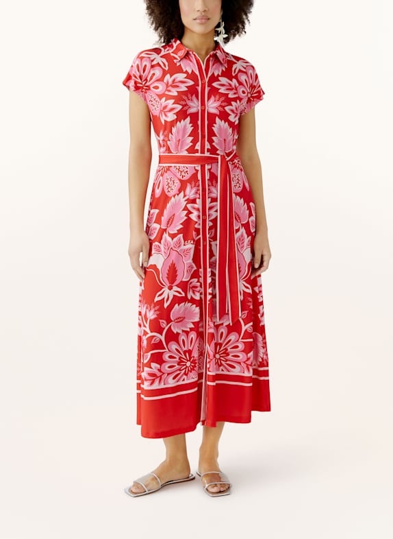 oui Hemdblusenkleid ROT/ ROSÉ