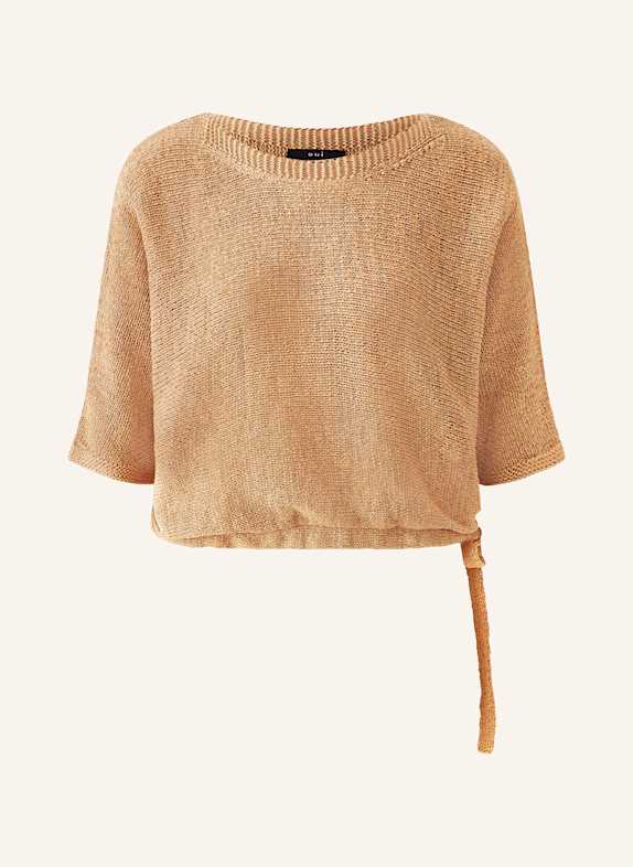oui Strickshirt mit 3/4-Arm CAMEL