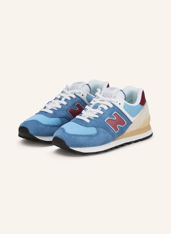 new balance Sneaker 574 BLAU/ CREME/ DUNKELROT