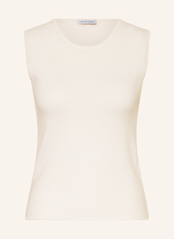 MRS & HUGS Pullunder mit Cashmere WEISS