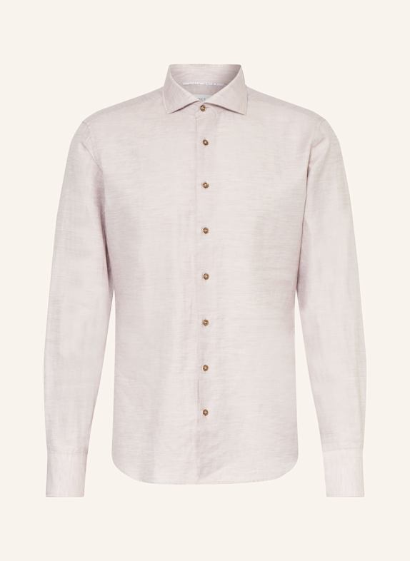 1863 by ETERNA Hemd Slim Fit mit Leinen BEIGE