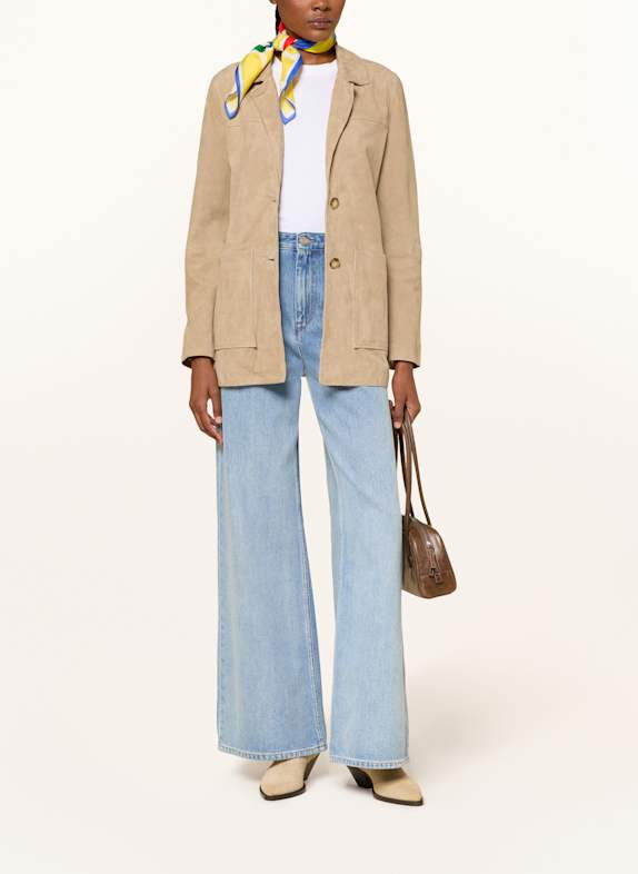 MRS & HUGS Lederblazer BEIGE