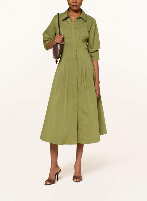 SIMKHAI Hemdblusenkleid JAZZ mit 3/4-Arm OLIV