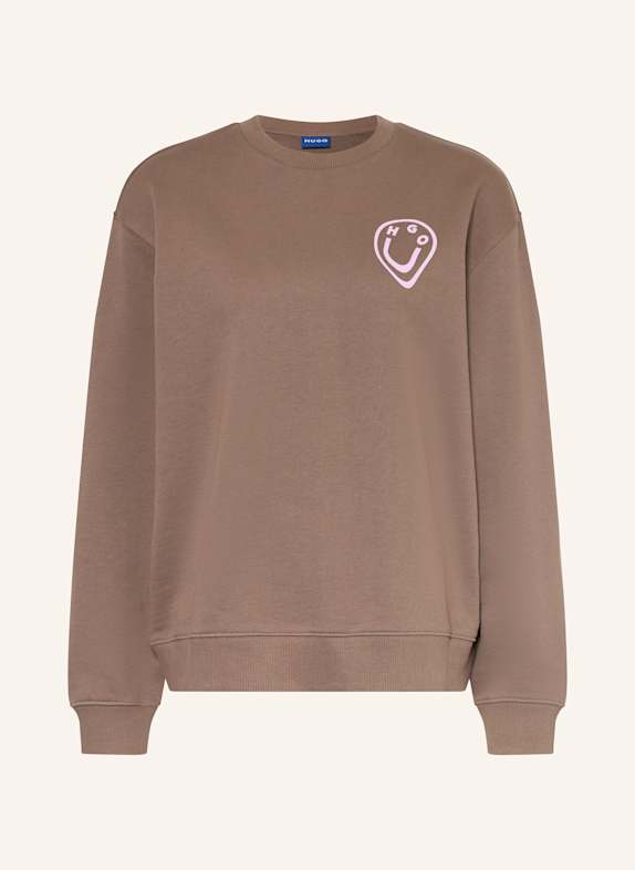 HUGO BLUE Oversized-Sweatshirt CREW BRAUN