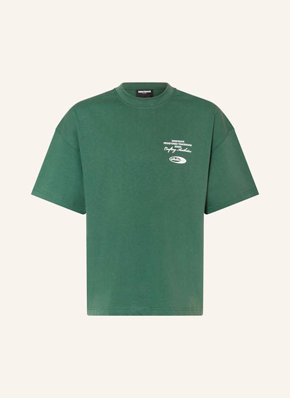 WRSTBHVR T-Shirt STUDIO V11 DUNKELGRÜN/ WEISS