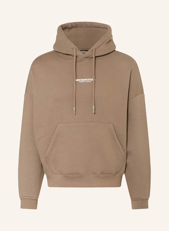 WRSTBHVR Hoodie STUDIO V10 TAUPE/ WEISS