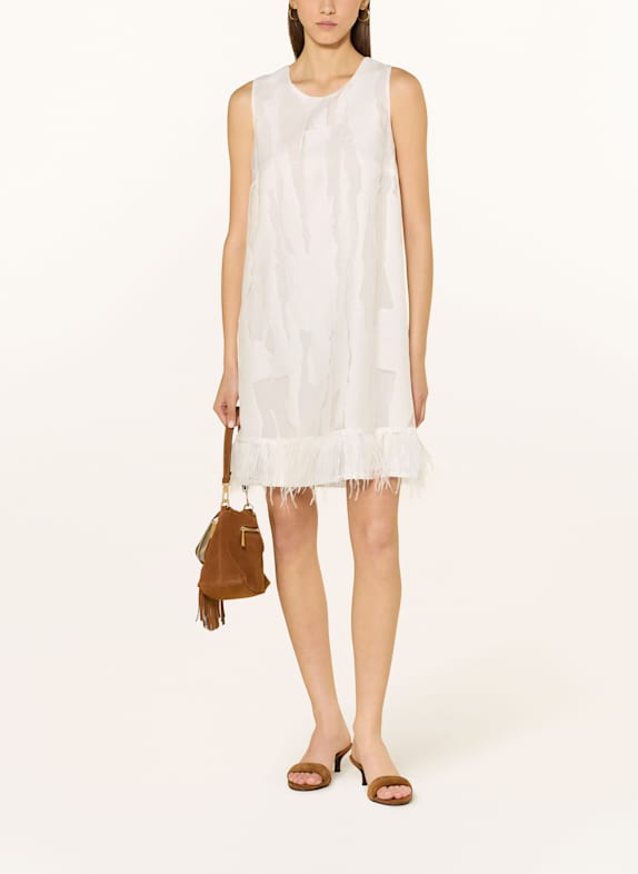 Ana Alcazar Dress with glitter thread WHITE