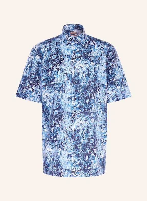 OLYMP Kurzarm-Hemd Luxor comfort fit BLAU/ WEISS