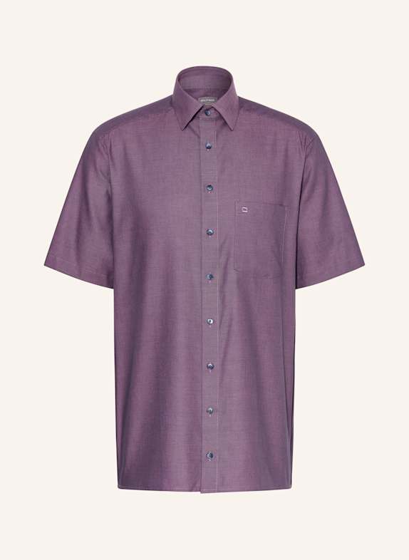 OLYMP Kurzarm-Hemd Luxor comfort fit DUNKELLILA/ PINK
