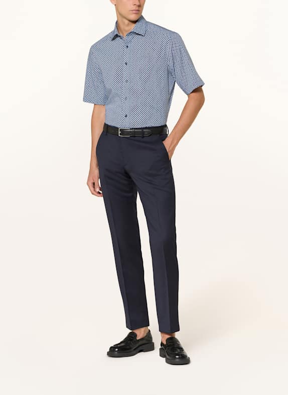 OLYMP Kurzarm-Hemd Luxor modern fit BLAU / WEISS
