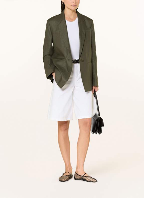 DRYKORN Linnen blazer MOWTIE GROEN