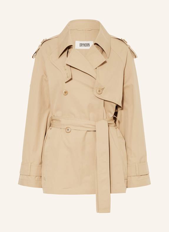 DRYKORN Trench-Jacke WELNEY HELLBRAUN