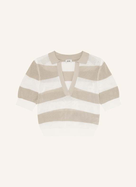 DRYKORN Strick-Poloshirt DYLAI WEISS/ HELLBRAUN