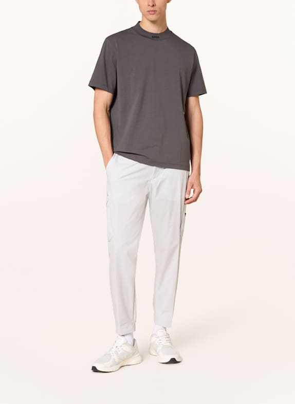 BOSS T-Shirt COLLAR ZONE DUNKELGRAU