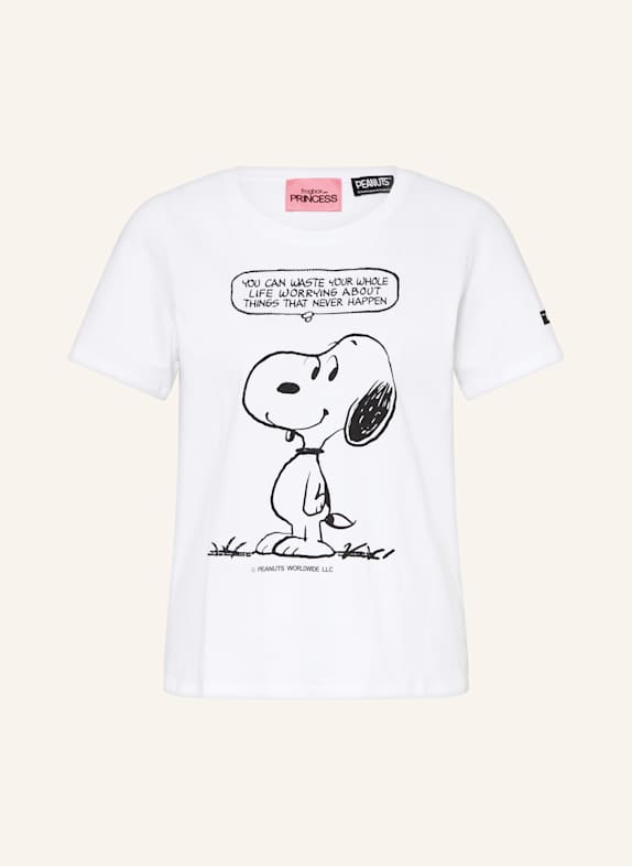 FrogBox T-Shirt SNOOPY mit Schmucksteinen WEISS/ SCHWARZ