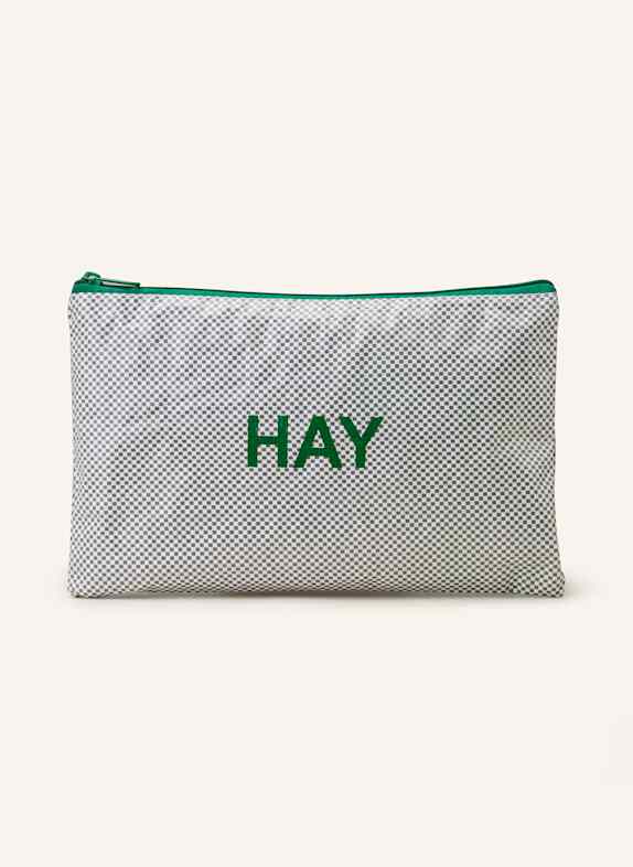 HAY Kulturtasche CANDY mit Pouch GRAU / WEISS / GRÜN