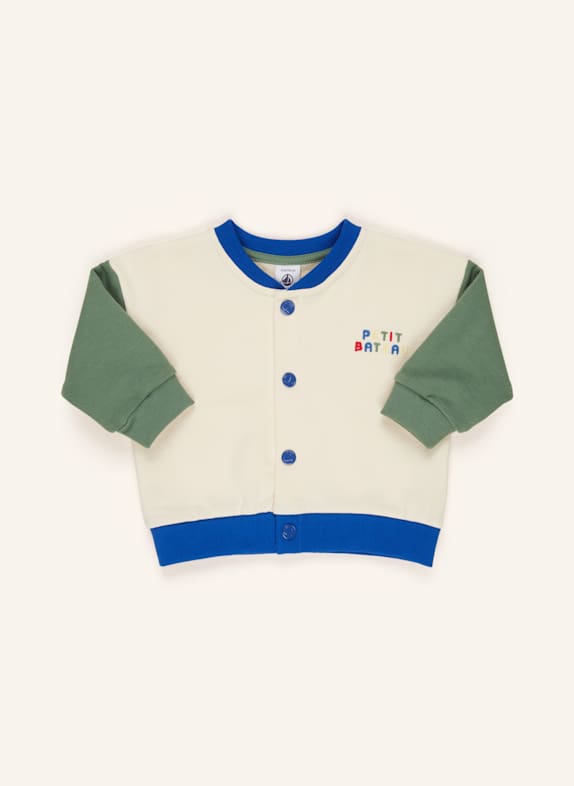PETIT BATEAU Mikinová bunda TEDDY REŽNÁ/ ZELENÁ/ MODRÁ