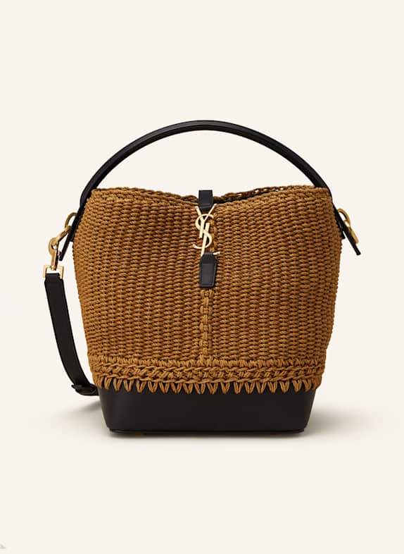SAINT LAURENT Handtasche LE 37 MEDIUM COGNAC/ SCHWARZ