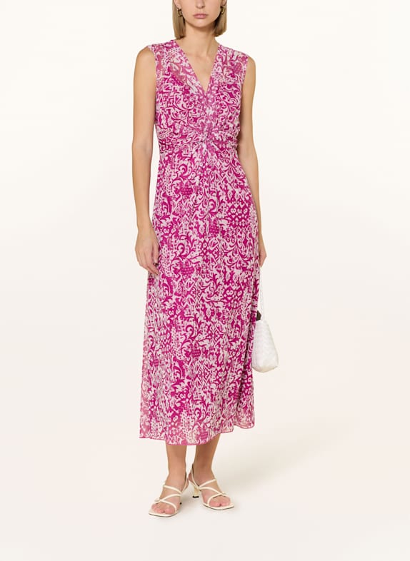 CARTOON Mesh-Kleid FUCHSIA/ WEISS