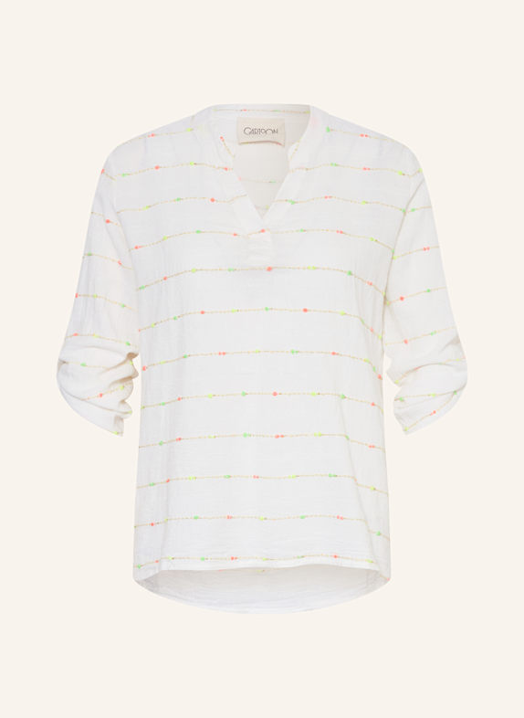 CARTOON Blusenshirt mit 3/4-Arm und Glitzergarn ECRU