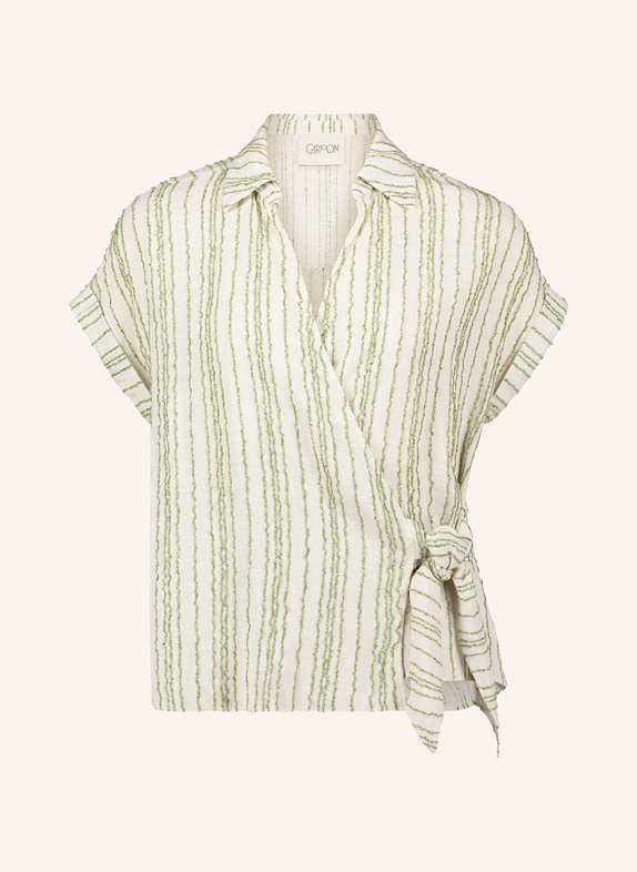 CARTOON Wrap blouse CREAM/ GREEN