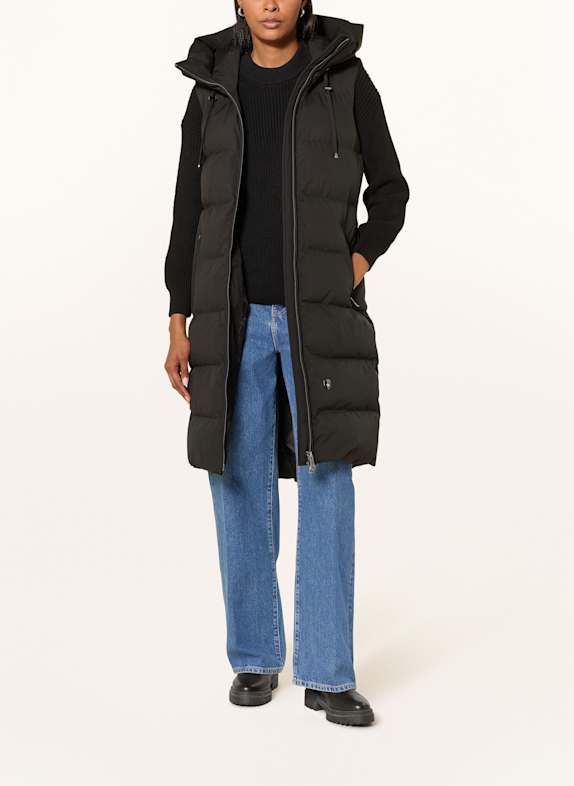 WELLENSTEYN Steppweste GOLDMINE LONG VEST mit DUPONT™ SORONA®-Isolierung SCHWARZ