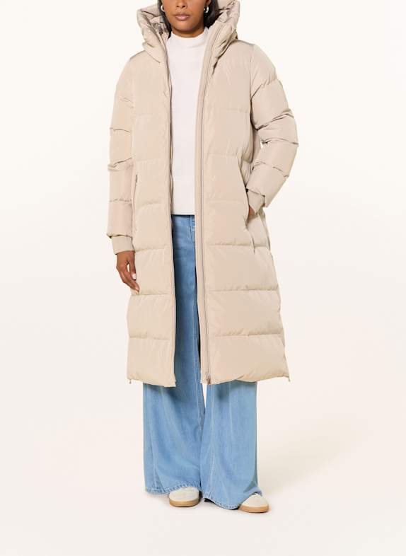 WELLENSTEYN BOUTIQUE EXTRA LONG quilted coat with DUPONT™ SORONA® insulation CREAM