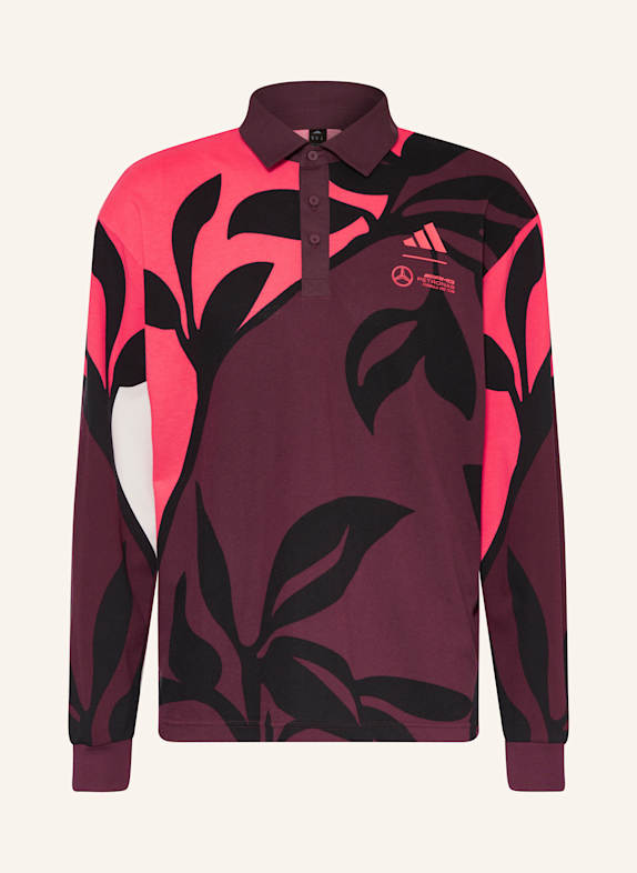 adidas Poloshirt MERCEDES - AMG PETRONAS FORMULA ONE TEAM SUMMER DUNKELROT/ LACHS/ SCHWARZ