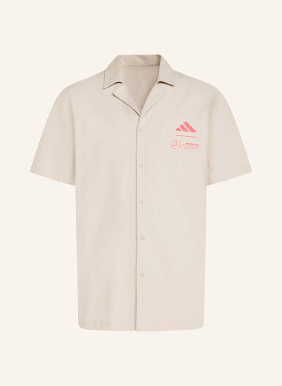 adidas Resorthemd MERCEDES - AMG PETRONAS FORMULA ONE TEAM SUMMER Loose Fit BEIGE