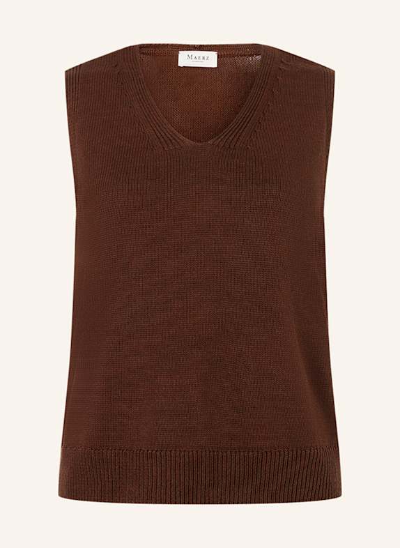 MAERZ MUENCHEN Stricktop DUNKELBRAUN