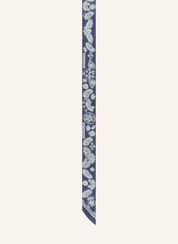 FENDI Silk scarf WHITE/ DARK GRAY/ BLUE GRAY