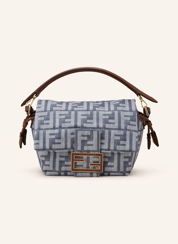 FENDI Kabelka přes rameno MAMMA BAGUETTE ČERNOŠEDÁ/ BÍLÁ