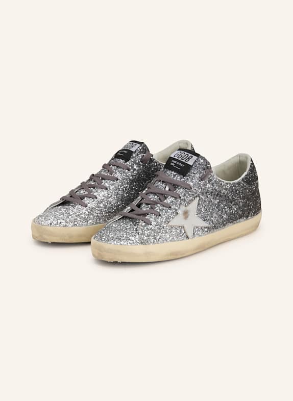 GOLDEN GOOSE Sneaker SUPER-STAR SCHWARZ/ SILBER