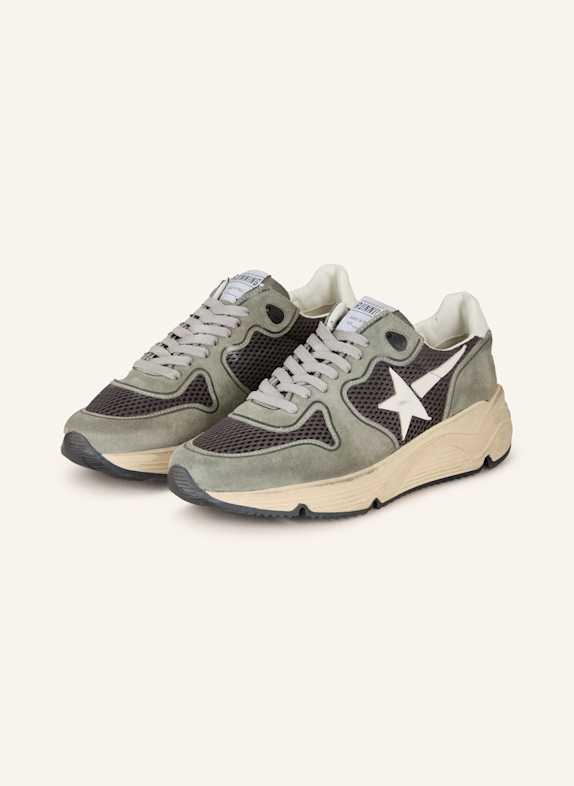 GOLDEN GOOSE Sneaker RUNNING SOLE KHAKI/ DUNKELGRAU/ ECRU