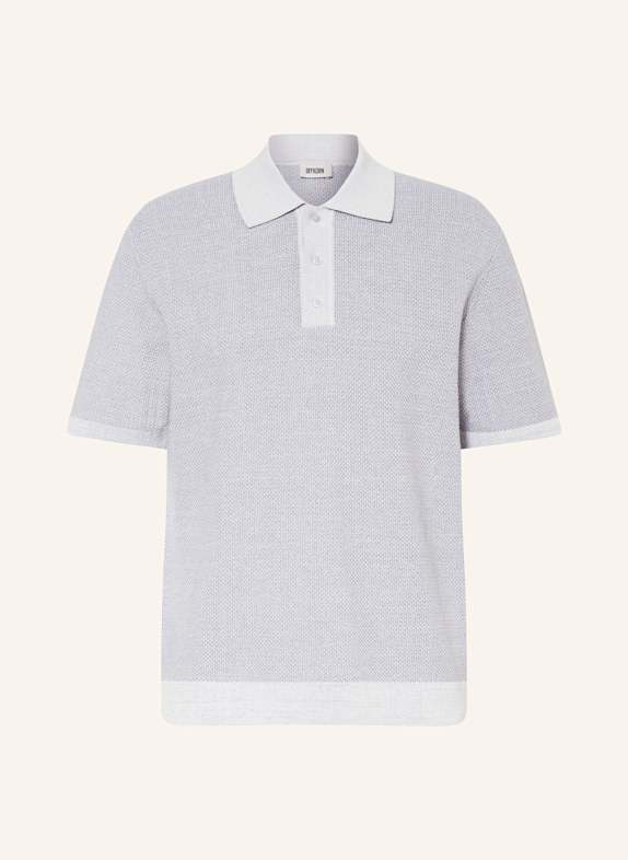 DRYKORN Knitted polo shirt TAMIAN Relaxed Fit BLUE GRAY