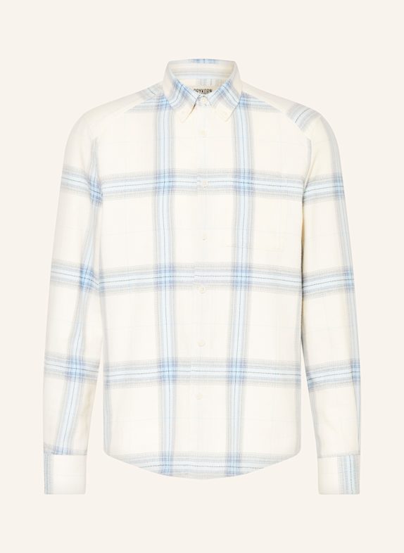 DRYKORN Flanellhemd LIET Regular Fit BLAUGRAU/ ECRU/ DUNKELBLAU