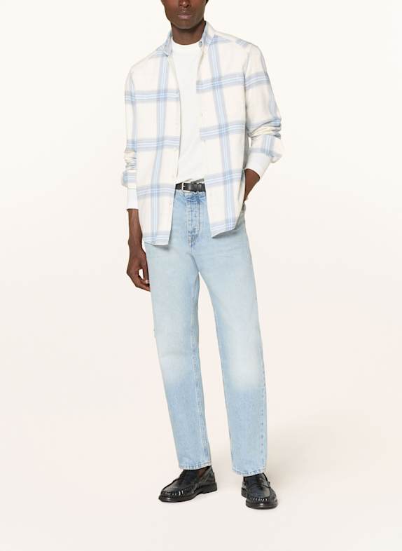 DRYKORN Flanellen overhemd LIET Regular Fit BLAUWGRIJS / ECRU / DONKERBLAUW