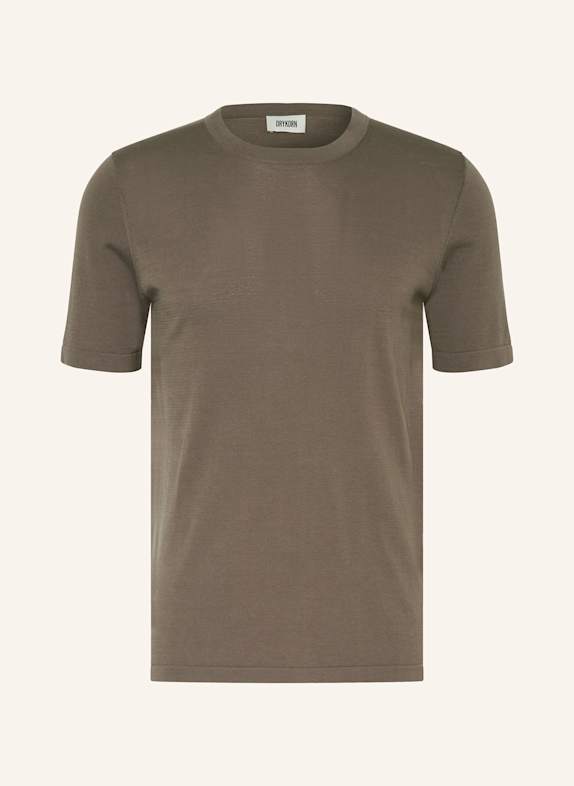 DRYKORN Dzianinowa koszulka VALENTIN KHAKI