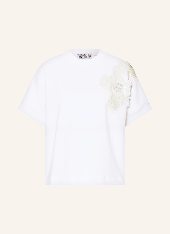 ESSENTIEL ANTWERP Sweatshirt HINOUI mit Pailletten WEISS